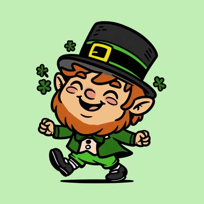 happy leprechaun