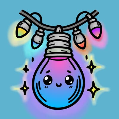 small bulb of a garland