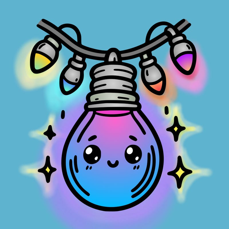 small bulb of a garland