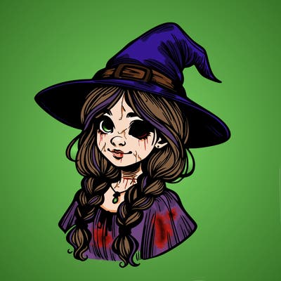 halloween realistic witch