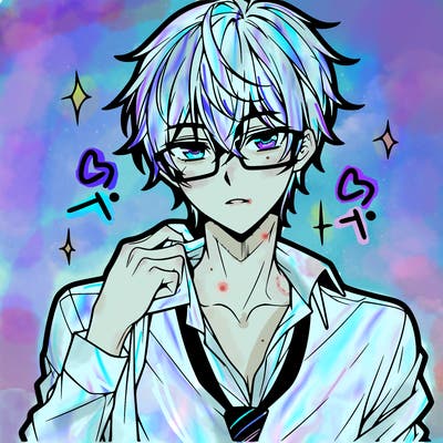 anime hot boy with glasses