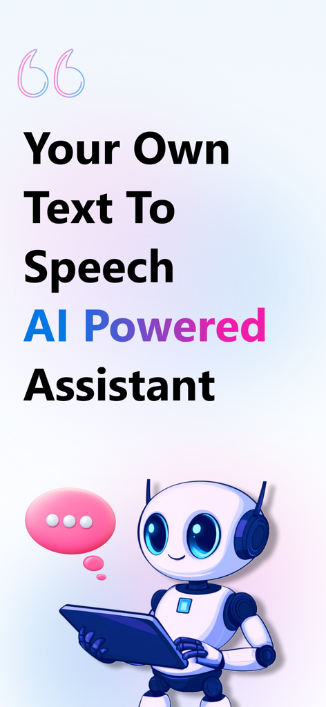 Text To Speech: Image To Text - Asistente de IA de voz a texto de Talkify con personaje de robot