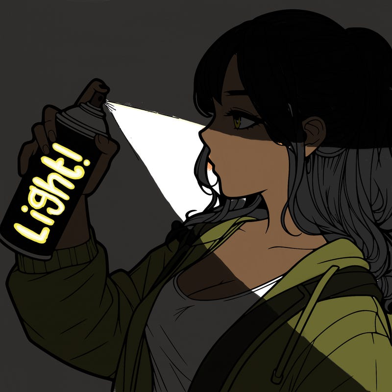 a realistic girl spray, painting