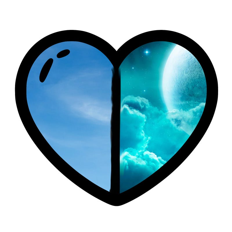 a blank heart
