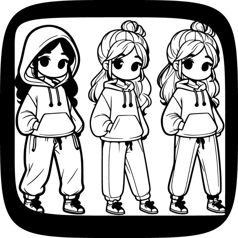 girl in sweatpants and a hoodie