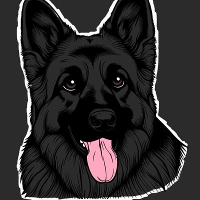 realistic german shepherd
