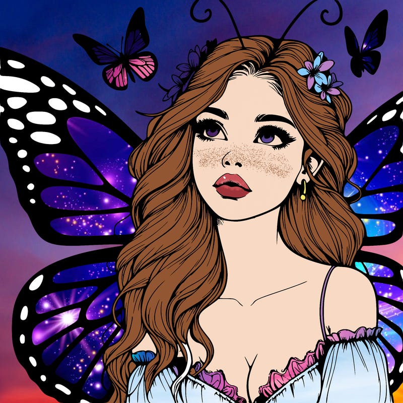 butterfly fairy realistic girl