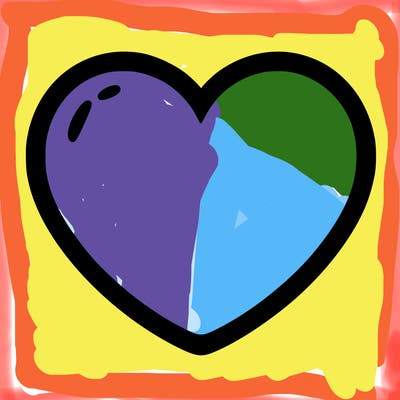 a blank heart