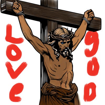 jesus realistic on the cross