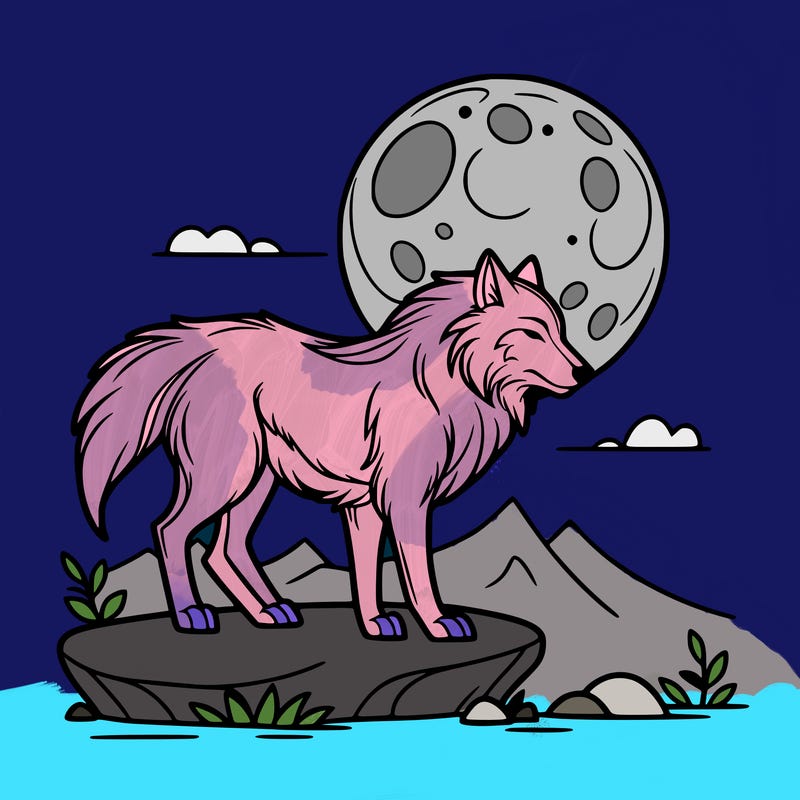 wolf moonlight