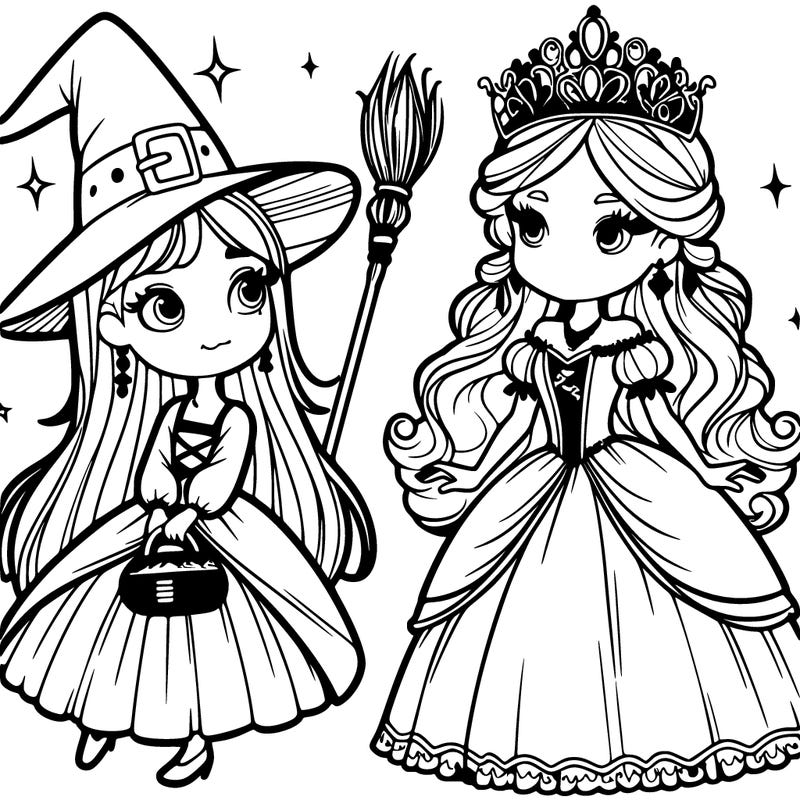 a witch and my friend, the princess