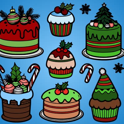 christmas cakes
