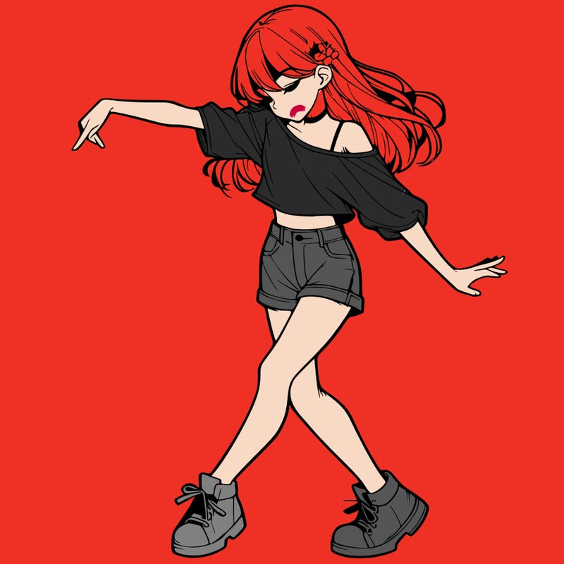 realistic girl danceing