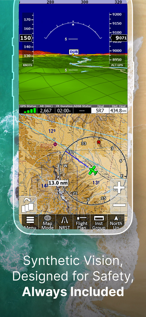 iFly EFB - iFly EFB synthetic vision and flight navigation interface