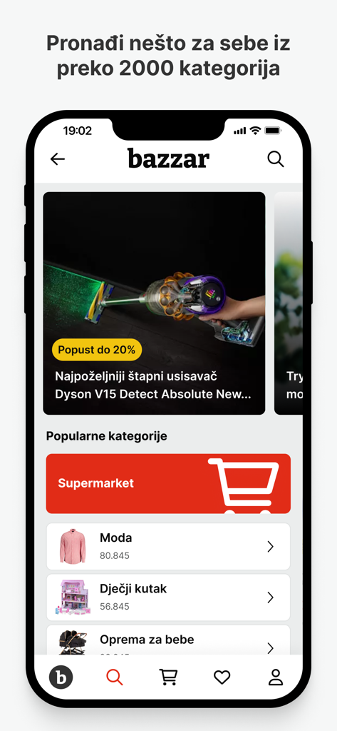Bazzar Shop - Bazzar Shop mobile app interface featuring product categories and promotional offers