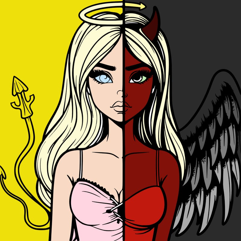 devil vs angel realistic girl