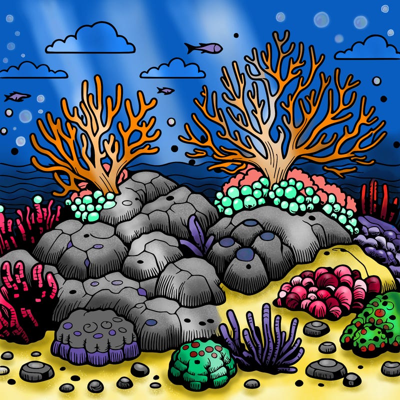 realistic coral reef