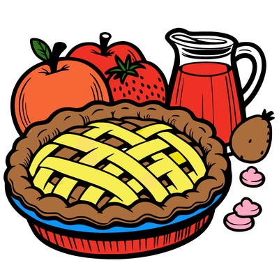 a pie of food
