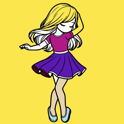 girl dancing  realistic