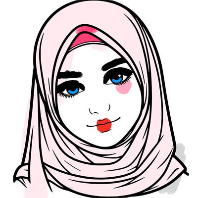 realistic girl with hijap