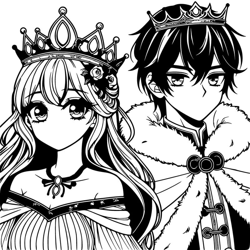 manga beautiful queen and handsome king
