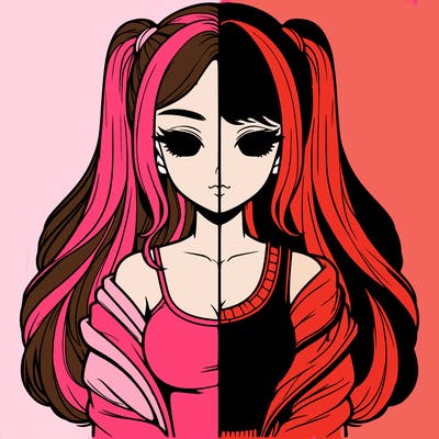 realistic girl split