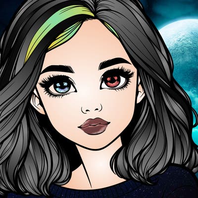 realistic girl whith cute eyes