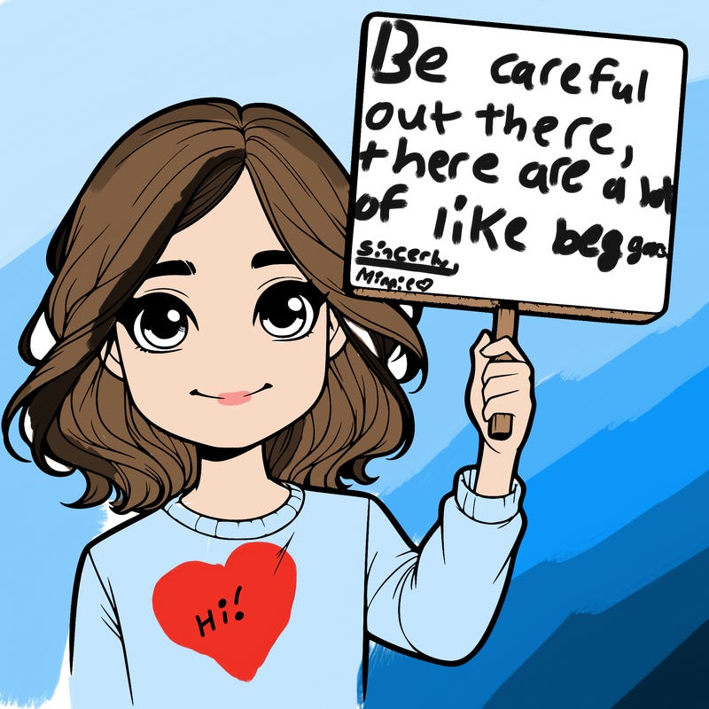 realistic girl holding up a sign