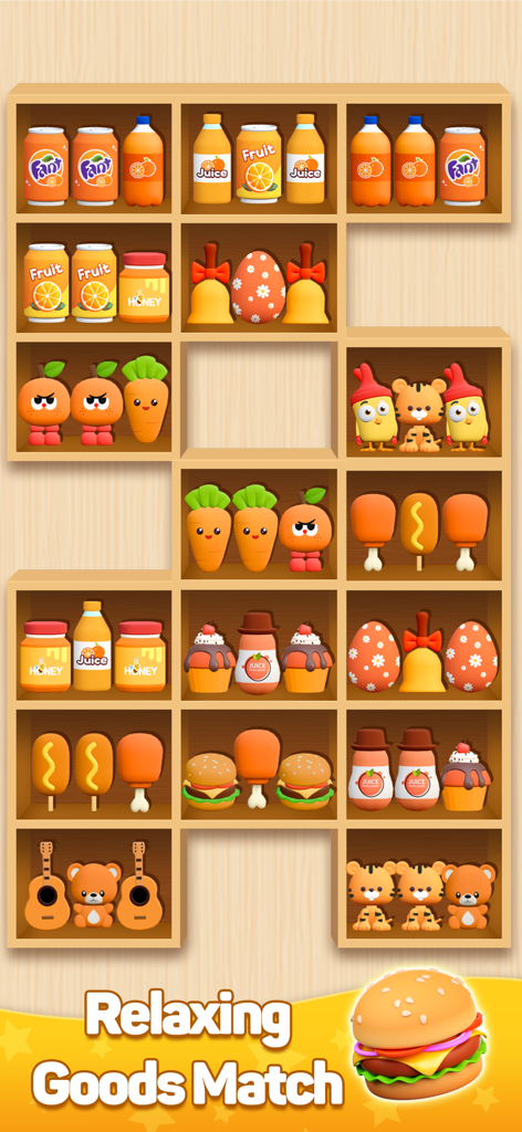 Goods Trio 3D: Sorting Game | Relaxing Triple Match 3D Puzzle