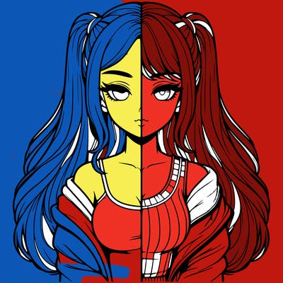 realistic girl split