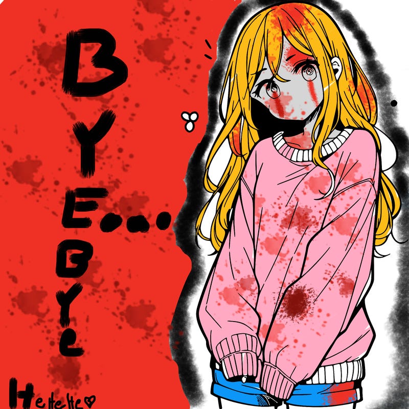 manga teen girl  in a sweater and baggy pants