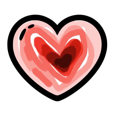a blank heart