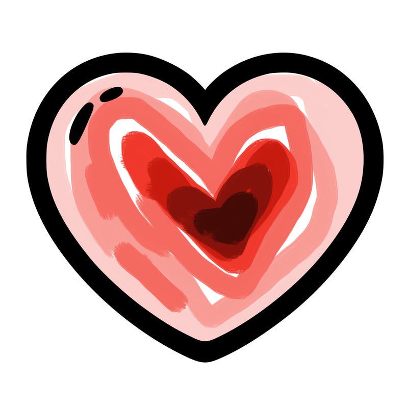 a blank heart