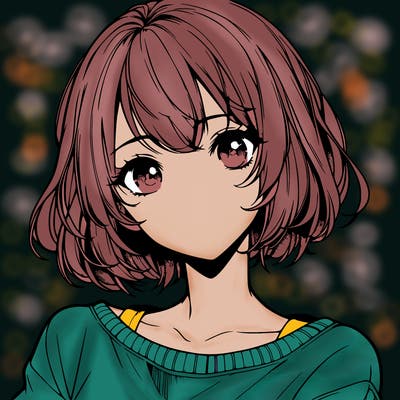 pretty realistic anime girl with short hair
