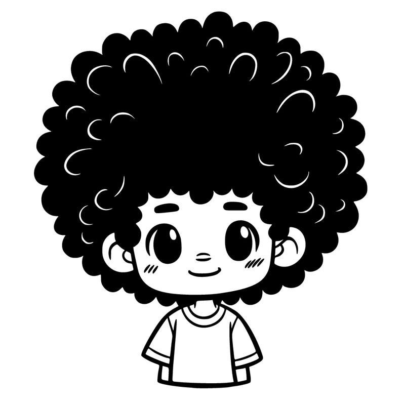 black boy with afro