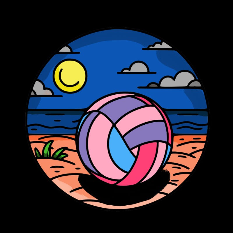 volleyball on a beach
