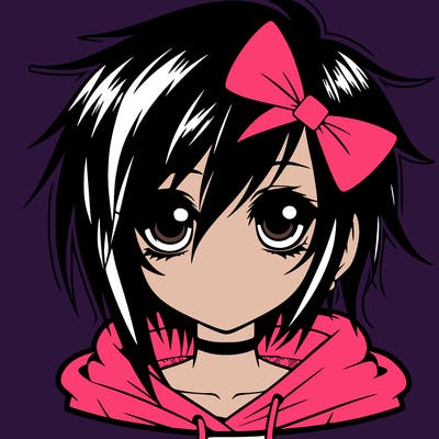 emo anime girl