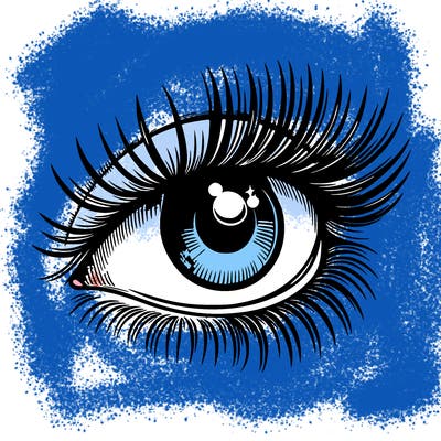 realistic eye long eylashes