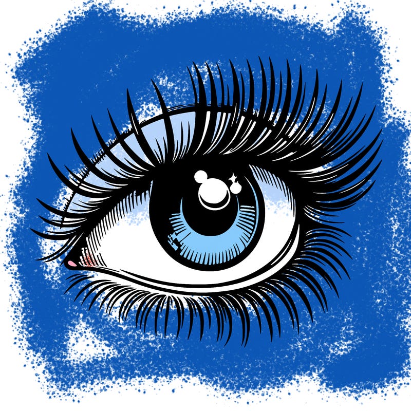 realistic eye long eylashes