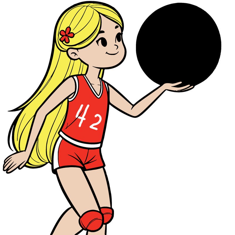 girl playing volleyball