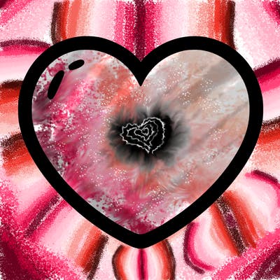 a blank heart