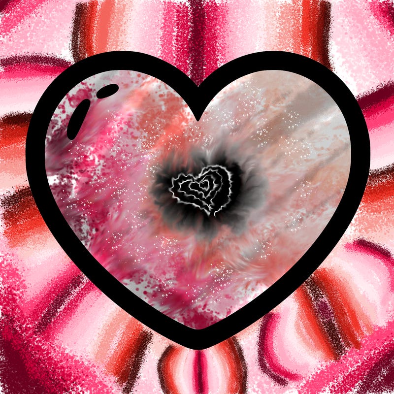 a blank heart