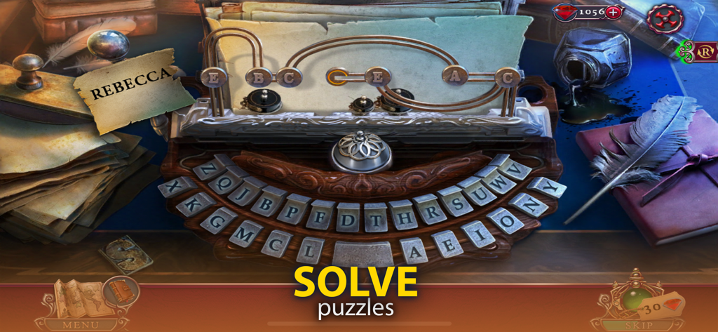 Dark City: London (F2P) - A Victorian-themed typewriter puzzle from the game Dark City London