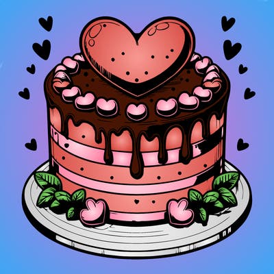 realistic heart cake