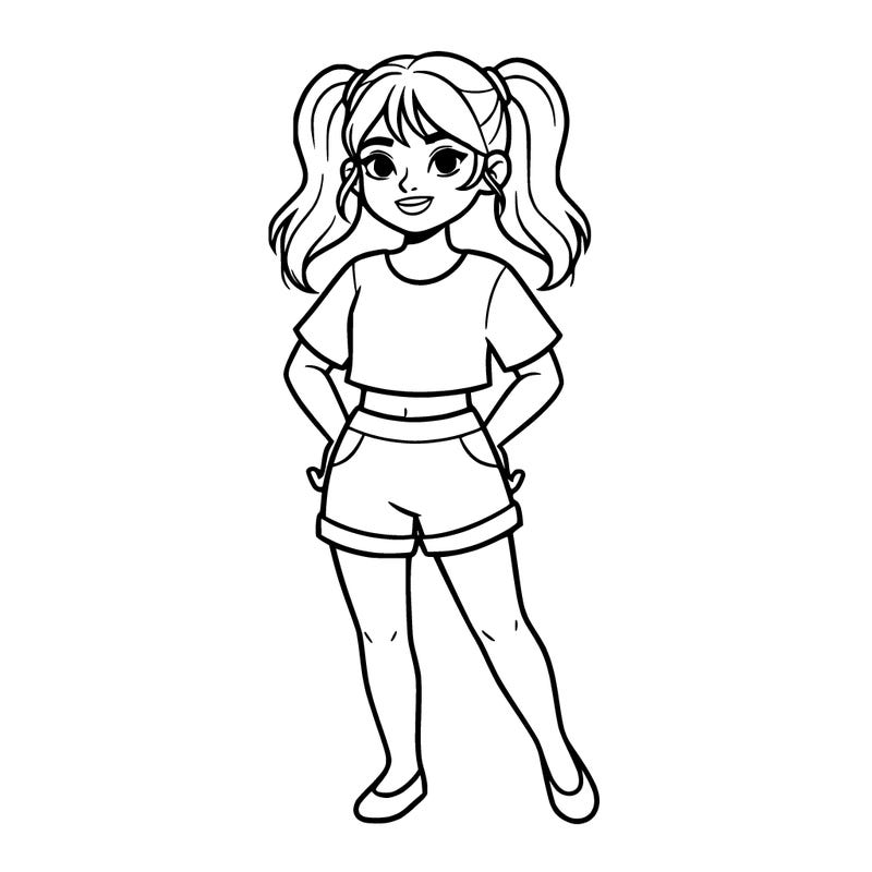 cute girl with a crop top