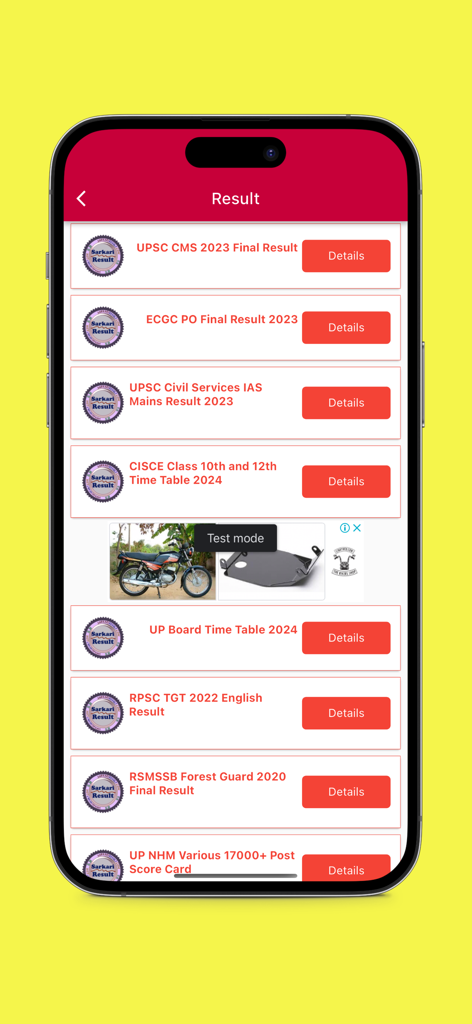 Sarkari Result - List of Indian government exam results on Sarkari Result app