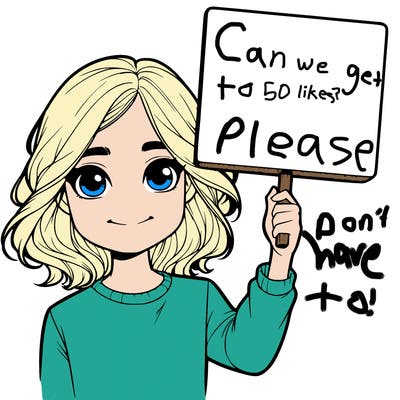 realistic girl holding up a sign