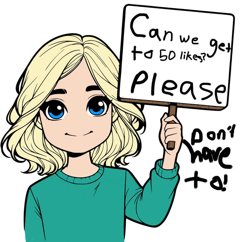 realistic girl holding up a sign