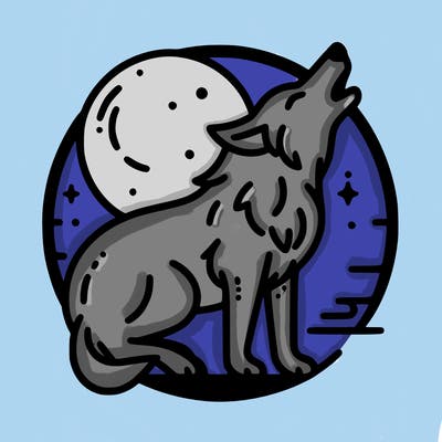 wolf in the moon
