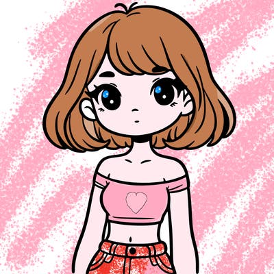 girl in a cute crop top